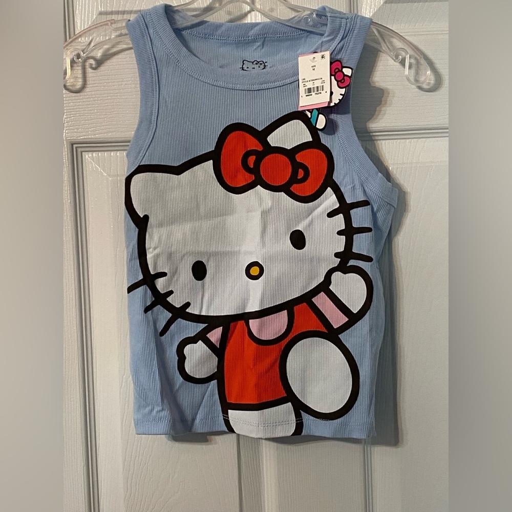 Hello Kitty Kids Tank Top in Blue and Red Medium New With Tags